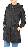 iloveSIA Damen Regenjacke Regenmantel Mit Kapuze Dünne Leichte Jacke Übergangsjacke Outdoorjacke...